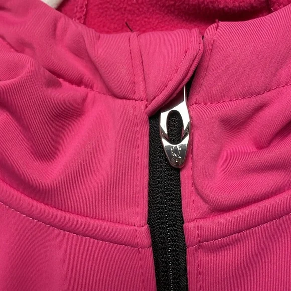 Spyder Women’s Jacket Pink w black embroidered Logo & zipper Size Large hooded - Picture 9 of 13